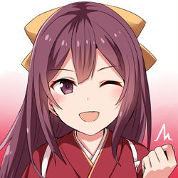 This is a pixiv picture whose title is ウインク神風/だっちゅーの春風/照れ旗風[ワンドロ].