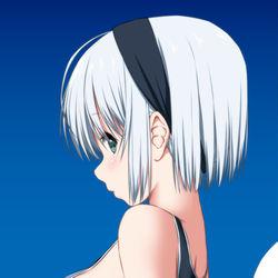 This is a pixiv picture whose title is JK妖夢ちゃん＋水着差分.