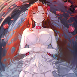 This is a pixiv picture whose title is 姬子·玫瑰之吻.