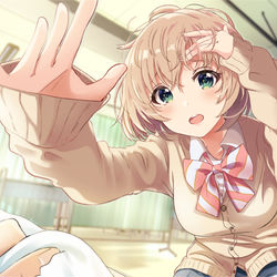 This is a pixiv picture whose title is おっとりJKに保健室で看病してもらいたい....