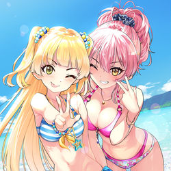 This is a pixiv picture whose title is 💛Rika☆Mika💖.