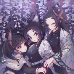 This is a pixiv picture whose title is into the butterfly garden.