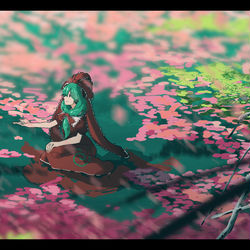 This is a pixiv picture whose title is 花を象る.