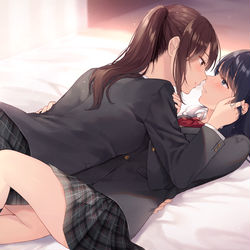 This is a pixiv picture whose title is 百合.
