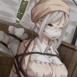 This is a pixiv picture whose title is 誘拐された町娘.