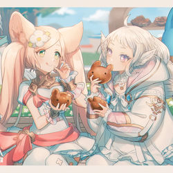 This is a pixiv picture whose title is 【PFAOS】Afternoon of flowers.
