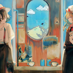 This is a pixiv picture whose title is 🚞.