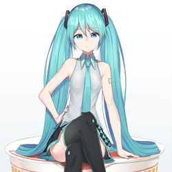 This is a pixiv picture whose title is 初音ミク.