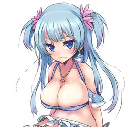 This is a pixiv picture whose title is 胸元パンパン.