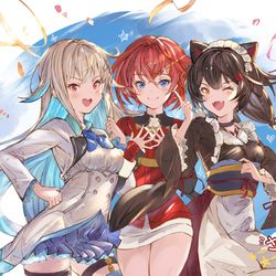 This is a pixiv picture whose title is さんばか！.