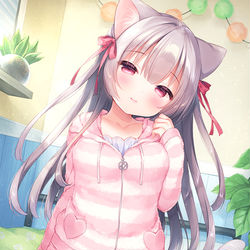 This is a pixiv picture whose title is 【お仕事宣伝】おはよ♥ねこちゃん.