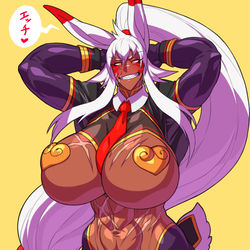 This is a pixiv picture whose title is 話題の逆バニー的なの着せた.