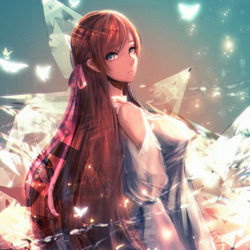 This is a pixiv picture whose title is 光の巫女.