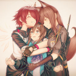 This is a pixiv picture whose title is FREE HUGS.