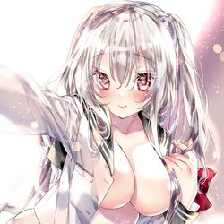 This is a pixiv picture whose title is オリキャラ銀髪きららちゃん.