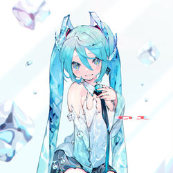 This is a pixiv picture whose title is つめたい.