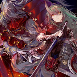 This is a pixiv picture whose title is 地獄の惡鬼.