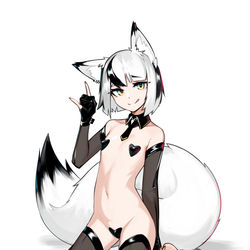 This is a pixiv picture whose title is 狐娘ｘ逆バニー.