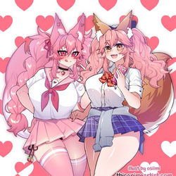 This is a pixiv picture whose title is Kireina & Tamamo~.