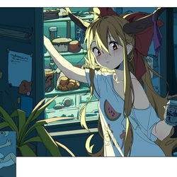 This is a pixiv picture whose title is 夏の夜.