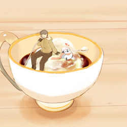 This is a pixiv picture whose title is アフォガード.