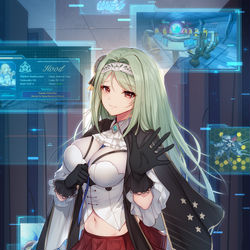This is a pixiv picture whose title is 蒼青のミラージュ.