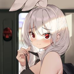 This is a pixiv picture whose title is Bunny girl.