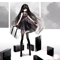 This is a pixiv picture whose title is 時間の果て.