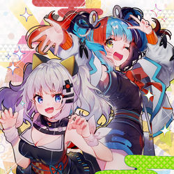 This is a pixiv picture whose title is 【※クロスオーバー】キラキラムーン！.
