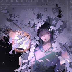 This is a pixiv picture whose title is 夜樱.