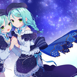 This is a pixiv picture whose title is 星降る夜に.