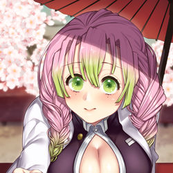 This is a pixiv picture whose title is 甘露寺蜜璃.