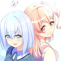 This is a pixiv picture whose title is ましろちゃん＆七深ちゃん.