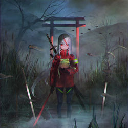 This is a pixiv picture whose title is 🐸.