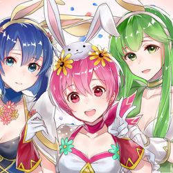 This is a pixiv picture whose title is 三姉妹＋描いたもの.