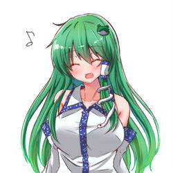 This is a pixiv picture whose title is 早苗さん落書き.