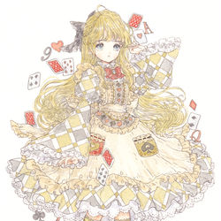 This is a pixiv picture whose title is トランプ風ドレスのアリス.