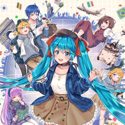 This is a pixiv picture whose title is 皆で世界旅行ー！.