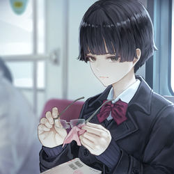 This is a pixiv picture whose title is 目が合った？.