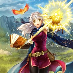 This is a pixiv picture whose title is ファイアーエムブレムサイファ / デインを救う乙女 ミカヤ.