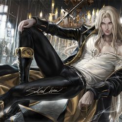 This is a pixiv picture whose title is 阿鲁卡多 Alucard.