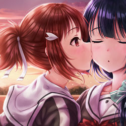This is a pixiv picture whose title is YuuMimo Valentine Kiss.