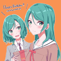 This is a pixiv picture whose title is ハピバのさよひな.