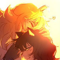 This is a pixiv picture whose title is Yang x Blake - Warm.