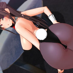 This is a pixiv picture whose title is 黒タイツバニー.