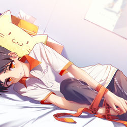 This is a pixiv picture whose title is 00:34 A.M..