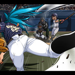 This is a pixiv picture whose title is 習作「野球5」.