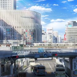 This is a pixiv picture whose title is 大阪梅田.