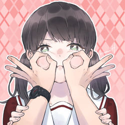 This is a pixiv picture whose title is 『変な顔』.
