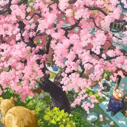 This is a pixiv picture whose title is お花見.